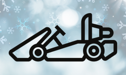 Kart vor winterlichem Hintergrund